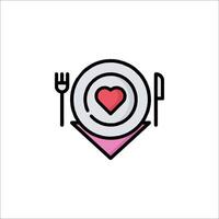 Plate with fork and knife icon vector