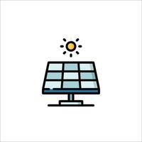 Solar panel icon illustration vector