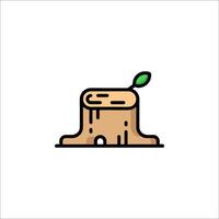 Tree stump icon illustration vector