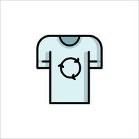 A t - shirt with a recycling symbol on it vector