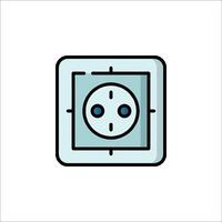 An icon of a socket with two holes vector