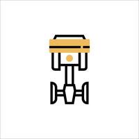 A simple icon of a machine with a pipe vector