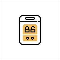 A phone with a lock icon on it vector