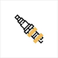 A spark plug icon on a white background vector