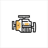 A helicopter icon with a yellow and black color scheme vector