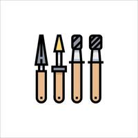 A set of tools on a white background vector