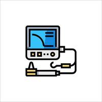 A medical device with a monitor and a needle vector