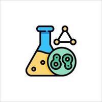 A science lab flask with a number and a number on it vector