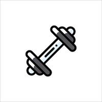 Dumbbell icon on white background vector