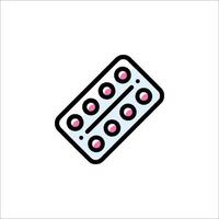 Pill box icon on white background vector
