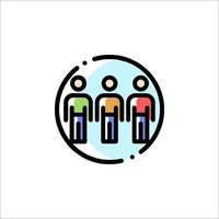 People in a circle icon, illustration vector