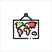 A world map on a white background vector