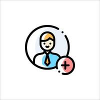 A man with a plus sign in the middle of his face vector