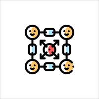 A square with a smiley face and a circle around it vector