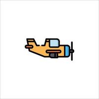 A small airplane icon on a white background vector