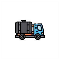 A truck with a tank on the side of it vector