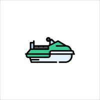 A jet ski icon on a white background vector