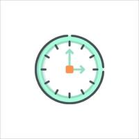 A clock icon with an arrow pointing to the right vector
