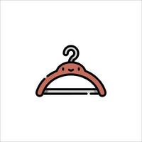 A cartoon hanger with a smiley face on it vector