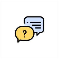 Question mark icon with speech bubbles vector