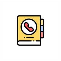 A phone icon on a book vector