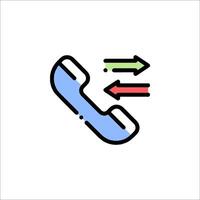 An icon of a phone with arrows pointing in different directions vector