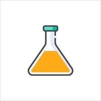 A chemical flask icon on a white background vector