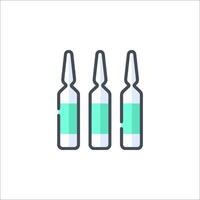 Three bottles of medicine on a white background vector