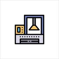 A machine with a light bulb on it vector