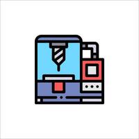 A machine that is being used to make a product vector