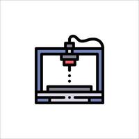 A 3d printer icon on a white background vector