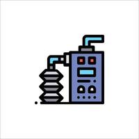 A robot with a machine on top of it vector