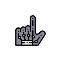 A hand with a finger pointing up on a white background vector