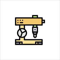 A machine that is being used to make a ball vector