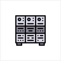Server rack icon illustration vector