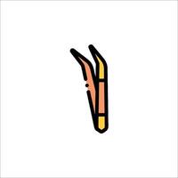 A stylized icon of a pair of scissors vector