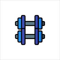Dumbbell icon on white background vector