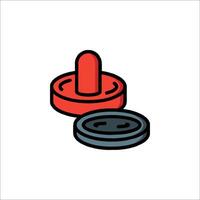 A red and black button and a black button vector