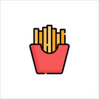 French fries icon illustration vector