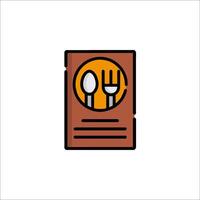 A menu with a fork and spoon icon vector