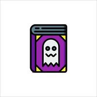 A ghost book icon on a white background vector