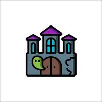 A castle with a ghost inside it vector