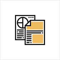 A document icon with a paper and a pen vector