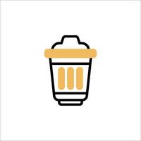 A trash can icon on a white background vector