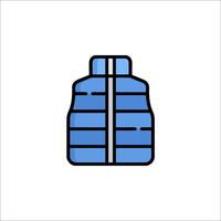 A blue vest with a zipper on the front vector