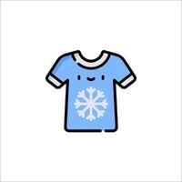 A t - shirt with a snowflake on it vector