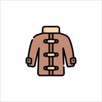 A brown coat icon on a white background vector