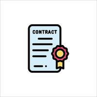 Contract icon illustration vector