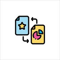 A file icon with a star and a star vector