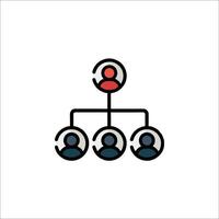 People in a hierarchy icon vector